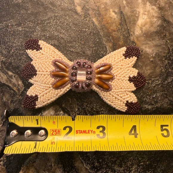 Beaded Butterfly Hair Clip Native American - Picture 2 of 4